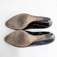 JIMMY CHOO エナメル サイズ38.5 パンプス ブラック レディース ジミーチュウ【中古】5-0904G◎