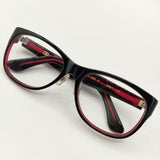 Oliver Goldsmith CAT 55□17-132 度なし メガネ ブラック レッド クリア レディース オリバー ゴールドスミス【中古】5-0813G∞