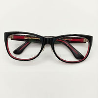 Oliver Goldsmith CAT 55□17-132 度なし メガネ ブラック レッド クリア レディース オリバー ゴールドスミス【中古】5-0813G∞