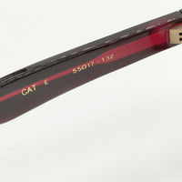 Oliver Goldsmith CAT 55□17-132 度なし メガネ ブラック レッド クリア レディース オリバー ゴールドスミス【中古】5-0813G∞