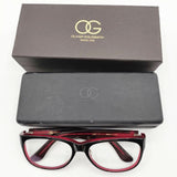 Oliver Goldsmith CAT 55□17-132 度なし メガネ ブラック レッド クリア レディース オリバー ゴールドスミス【中古】5-0813G∞