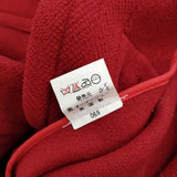 OLD ENGLAND ウール フード付き 英国製 ヘリンボーン ダッフルコート レッド レディース オールドイングランド【中古】5-1103A♪