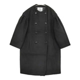 MUVEIL メルトンノーカラーコート MW73FC001 サイズ36 定価63800円 コート ブラック レディース ミュベール【中古】5-1103A♪