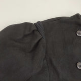 MUVEIL メルトンノーカラーコート MW73FC001 サイズ36 定価63800円 コート ブラック レディース ミュベール【中古】5-1103A♪