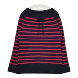 YURI+PARK イタリア製 メリノウール ボーダー セーター ニット ネイビー レッド レディース ユリパーク【中古】5-1129T∞