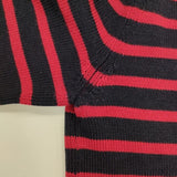 YURI+PARK イタリア製 メリノウール ボーダー セーター ニット ネイビー レッド レディース ユリパーク【中古】5-1129T∞