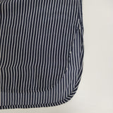 EQUIPMENT FEMME ストライプ シルク シャツワンピース ワンピース ネイビー ホワイト レディース エキプモン【中古】5-0822M△