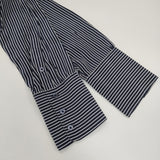 EQUIPMENT FEMME ストライプ シルク シャツワンピース ワンピース ネイビー ホワイト レディース エキプモン【中古】5-0822M△