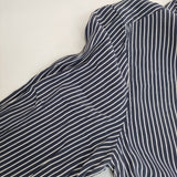 EQUIPMENT FEMME ストライプ シルク シャツワンピース ワンピース ネイビー ホワイト レディース エキプモン【中古】5-0822M△