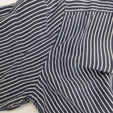 EQUIPMENT FEMME ストライプ シルク シャツワンピース ワンピース ネイビー ホワイト レディース エキプモン【中古】5-0822M△