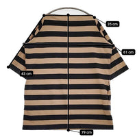Traditional Weatherwear ワイドボーダー 七分袖 ワンピース ブラウン ブラック レディース トラディショナルウェザーウェア【中古】5-0924M∞