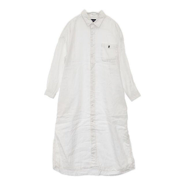 GYMPHLEX FLANDERS LINEN フランダースリネン ワンピース ホワイト レディース ジムフレックス【中古】5-0824M∞
