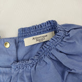 Atlantique Ascoli アトランティックアスコリ フリルカラー フランス製 サイズ1 バックボタン ブラウス シャツ ブルー レディース【中古】5-0710M♪