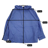 Atlantique Ascoli アトランティックアスコリ フリルカラー フランス製 サイズ1 バックボタン ブラウス シャツ ブルー レディース【中古】5-0710M♪