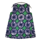 marimekko Sitrus リネン ブラウス サイズ34 ノースリーブ チュニック グリーン ネイビー レディース マリメッコ【中古】5-0704S♪