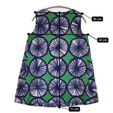 marimekko Sitrus リネン ブラウス サイズ34 ノースリーブ チュニック グリーン ネイビー レディース マリメッコ【中古】5-0704S♪