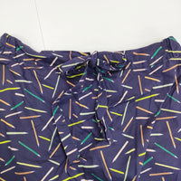 anatelier ノースリーブ サイズ38 バックリボン フレンチスリーブ ブラウス シャツ パープル レディース アナトリエ【中古】5-0704S♪