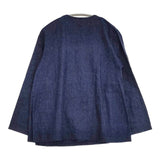 YAECA CREW NECK BLOUSE 151053 コットンリネン インディゴ デニム ブラウス シャツ ブルー レディース ヤエカ【中古】5-1001M∞