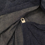 YAECA CREW NECK BLOUSE 151053 コットンリネン インディゴ デニム ブラウス シャツ ブルー レディース ヤエカ【中古】5-1001M∞