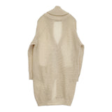 mizuiro-ind ショールカラー ニット ロング カーディガン ベージュ レディース ミズイロインド【中古】5-1026T♪