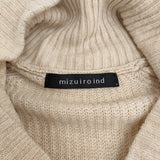 mizuiro-ind ショールカラー ニット ロング カーディガン ベージュ レディース ミズイロインド【中古】5-1026T♪