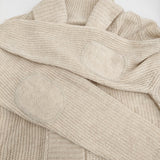 mizuiro-ind ショールカラー ニット ロング カーディガン ベージュ レディース ミズイロインド【中古】5-1026T♪