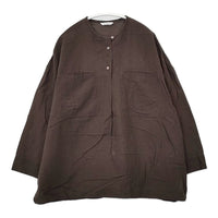 ARTS&SCIENCE 0231-L6224-2153 コットンシルクリネン プルオーバー ブラウス シャツ 23SS ブラウン レディース アーツ&サイエンス【中古】5-0812M△