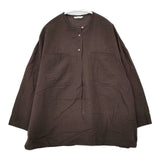 ARTS&SCIENCE 0231-L6224-2153 コットンシルクリネン プルオーバー ブラウス シャツ 23SS ブラウン レディース アーツ&サイエンス【中古】5-0812M△