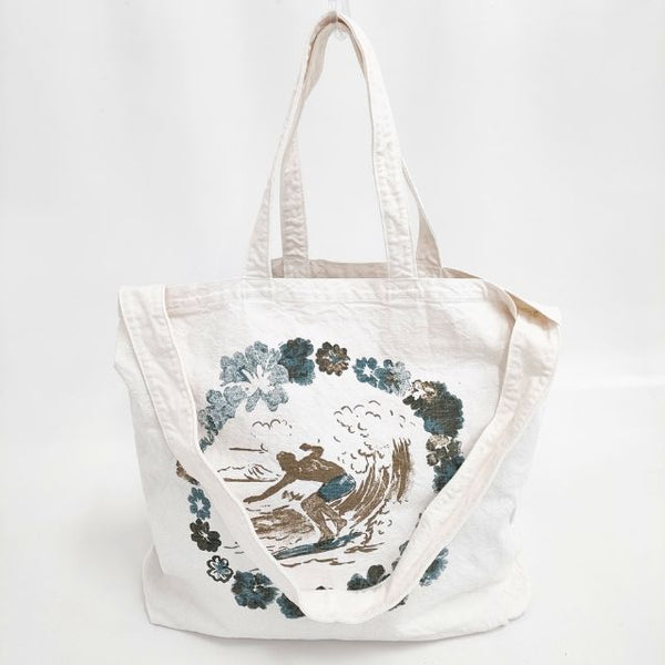 45R/45rpm 再びダックの45星トートバッグ（大） サーファー トートバッグ ホワイト レディース フォーティーファイブアールピーエム【中古】5-1112G∞