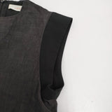 rukkilill リネン 切替 ノースリーブ ワンピース ブラック レディース ルッキリル【中古】5-0716S♪