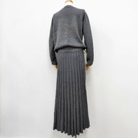 patterntorso ベルト付き プリーツスカート ワンピース グレー レディース パターントルソ【中古】5-0927T∞