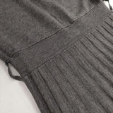 patterntorso ベルト付き プリーツスカート ワンピース グレー レディース パターントルソ【中古】5-0927T∞
