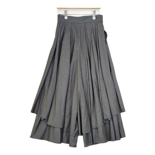 Ray Beams ピンストライプフレアパンツ 袴 パンツ グレー レディース レイビームス【中古】5-1009M∞