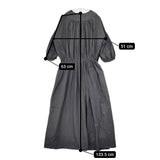 NOBLE 17040240709020 カシュクール ギャザー コットンシルク ワンピース チャコールグレー レディース ノーブル【中古】5-0822M△
