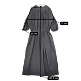 NOBLE 17040240709020 カシュクール ギャザー コットンシルク ワンピース チャコールグレー レディース ノーブル【中古】5-0822M△