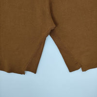 AMERI SHORT LEG KNIT PANTS ベルト付き ニット サルエルパンツ ブラウン レディース アメリ【中古】5-1009T∞