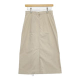 LE CIEL BLEU Pleated Insert Skirt ロングスカート ベージュ レディース ルシェルブルー【中古】5-0924M∞