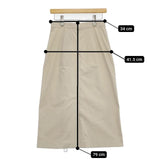 LE CIEL BLEU Pleated Insert Skirt ロングスカート ベージュ レディース ルシェルブルー【中古】5-0924M∞