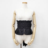 SOCIAL WEAR ソーシャルウェア コルセット Mサイズ シャーリング リボン その他ファッション雑貨 ブラック レディース【中古】5-0922G◎