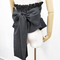 SOCIAL WEAR ソーシャルウェア コルセット Mサイズ シャーリング リボン その他ファッション雑貨 ブラック レディース【中古】5-0922G◎