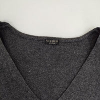 VERMEIL par iena 肩パッド Vネック ニットソー セーター ニット チャコールグレー レディース ヴェルメイユパーイエナ【中古】5-1009T∞