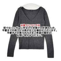 VERMEIL par iena 肩パッド Vネック ニットソー セーター ニット チャコールグレー レディース ヴェルメイユパーイエナ【中古】5-1009T∞