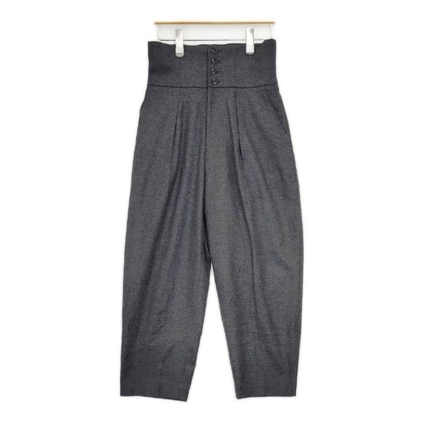 nano universe ハイウエスト パンツ チャコールグレー レディース ナノユニバース【中古】5-1009T∞