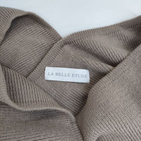 la belle Etude カシュクールニット ショート丈 セーター ニット グレージュ レディース ラベルエチュード【中古】5-1009T∞