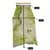 AMERI UND RUST ART KNIT SKIRT ニット ロングスカート グリーン ベージュ レディース アメリ【中古】5-1009T∞