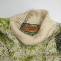 AMERI UND RUST ART KNIT TOP セーター ニット グリーン ベージュ レディース アメリ【中古】5-1009T∞