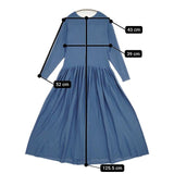 Curensology カシュクールギャザーワンピース CL009032ER コットンニット ワンピース ブルー レディース カレンソロジー【中古】5-1001M∞