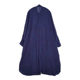 antiqua YA-00352 長袖 シャツワンピース ワイド レーヨン ワンピース ネイビー レディース アンティカ【中古】5-1021M△