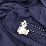 antiqua YA-00352 長袖 シャツワンピース ワイド レーヨン ワンピース ネイビー レディース アンティカ【中古】5-1021M△