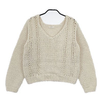 TODAYFUL Vネック 厚手 ローゲージ アルパカ混 セーター ニット オフホワイト レディース トゥデイフル【中古】5-1009T∞